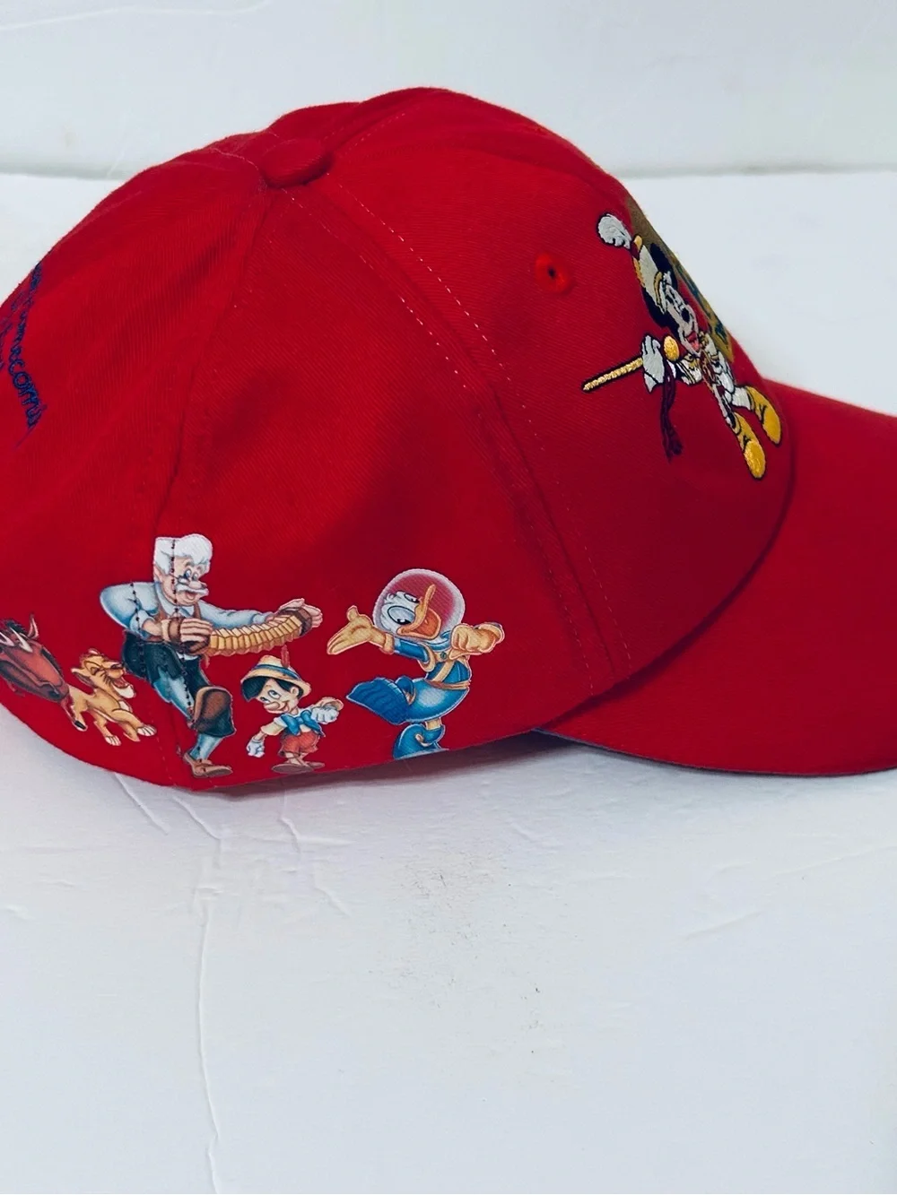 Disneyland Resort 50th Anniversary Red Mickey Mouse Baseball Cap VTG size Youth